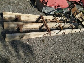 Skládací smyk, záběr 4m, domácí výroba, dřevěné fošny - 1