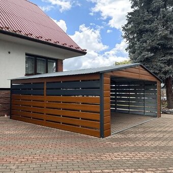 Plechový přístřešek 6x6 m - 1
