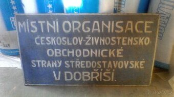 Stara plechová cedule