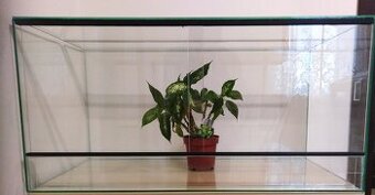 Terarium nové 80x40x40, síla skla 5 mm, vhodné pro agamy, že