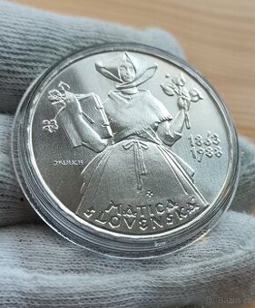 Stříbrná pamětní mince Československa 500kčs Matice Slovensk