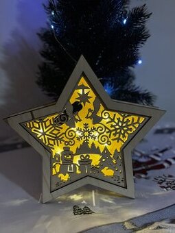 Vánoční dekorace - hvězda volně stojící