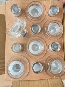 Skleněný stojánek na svíčku 12 ks