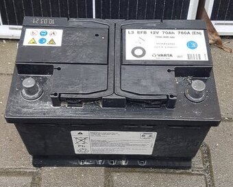Autobaterie EFB Varta silver 12V 70Ah 760A použitá