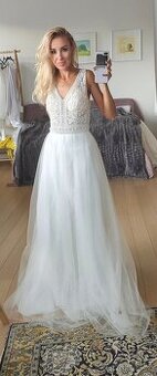 Nové boho svatební šaty vel m