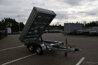 Třístranný sklápěcí přívěs do 2700 kg 2,6m ELEKTOHYDRAULIKA