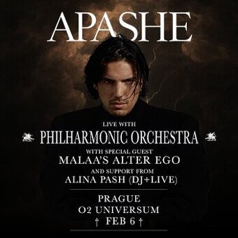 Apashe Praha 6.2. 1× GOLDEN CIRCLE (O2 universum) lístek