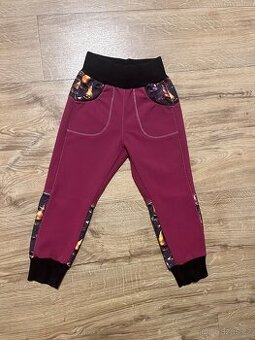 Dívčí softshellové zateplené kalhoty 110