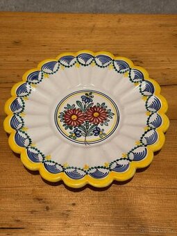 Velký starožitný talíř TUPESY – Ruční malba, značený (27 cm)
