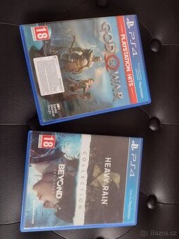 Hry ps4 God of war, Heavy rain, Beyond two souls