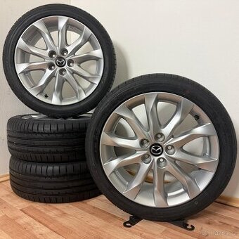 MAZDA 3 5x114,3 R18 ET50+NOVÉ LETNÍ 215/45R18 8,5m