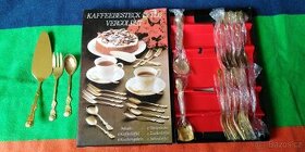 Pozlacené dezertní příbory souprava pro 6 osob