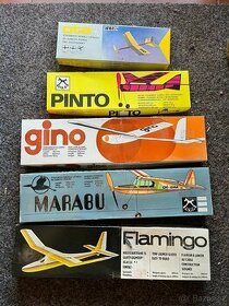 Staré modely letadélek IGRA - orig. krabice + návody