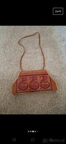 Kožená originalni indická kabelka