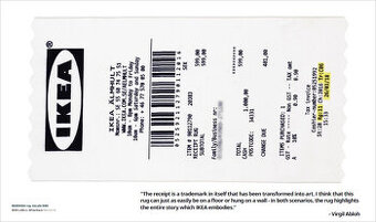 IKEA MARKERAD x Virgil Abloh (Off-White)"RECEIPT"Rug kober