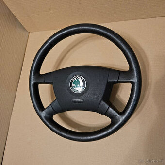 Škoda Fabia 1 gumový volant + airbag guma / kůže