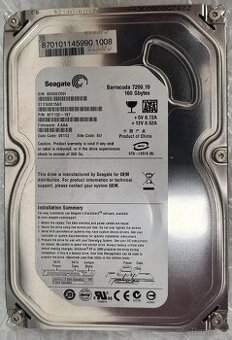 Seagate BarraCuda 160GB 7,2K 8MB SATA II 3,5'' ST3160815AS