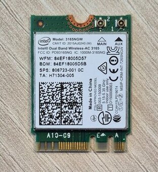 WiFi M.2 Intel Dual Band Wireless - AC 3165 NGW - 1