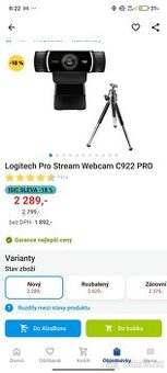Logitech c922 Pro - Webkamera