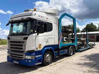 Souprava Scania R410 + Lohr autopřepravník