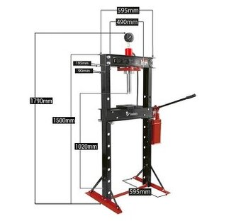Hydraulický dílenský lis 20T s dvojitým pohonem