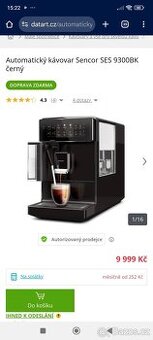 Kávovar Sencor Automatický kávovar Sencor SES 9300BK černý
