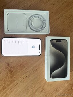 Iphone 15 PRO, 128 GB, barva prirodni titan. Jak novy