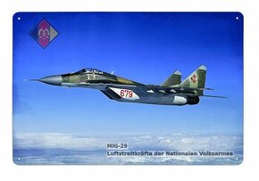 plechová cedule - MiG-29 (Východní Německo)