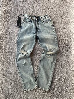 Represent Baggy Destroyer Denim Worm Blue kalhoty