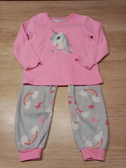 fleecové pyžamo Primark jednorožec vel. 110