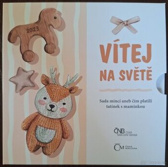 SADA OBĚŽNÝCH MINCÍ 2023 NAROZENÍ DÍTĚTE stand