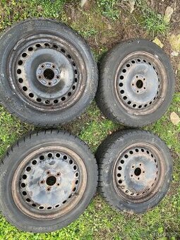 Plechové disky 16” 5x108 Ford a zimní pneu 205/55/R16
