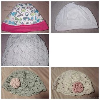 Čepičky vel. newborn/novorozenci