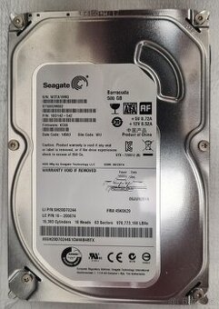 Seagate BarraCuda 500GB 7,2K 16MB SATA III 3,5' ST500DM002