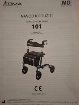 Čtyřkolové skládací chodítko DMA 101 - nové.