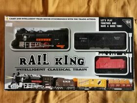 Sada vláčků a kolejí - černá - Rail king