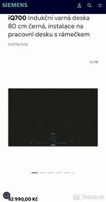Nová Ind.deska IQ700 SIEMENS STUDIO LINE FLEXINDUCTION 80 cm