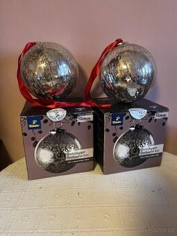 Nové skleněné koule Tchibo na zavěšení 15 cm 2 Ks