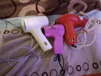 Retro feny na vlasy bílí a fialový - 1