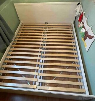 Postel IKEA 180x200 cm + 2 rošty 90 cm