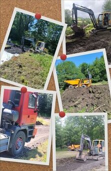 Zemní výkopové práce otočným bagrem