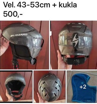 Lyžařská helma Blizzard +kukla