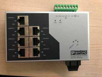 Průmyslový ethernet switch na DIN lištu