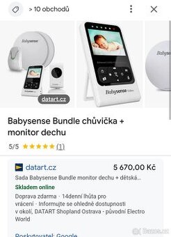 Babysense Bundle chůvička + monitor dechu NOVÉ