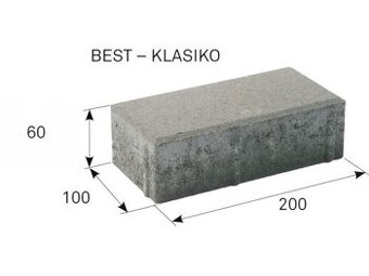 Venkovní betonová dlažba BEST Klasico 6 cm