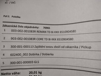 Plně repasované Turbodmychadlo KKK 6510904580 s kalibračním