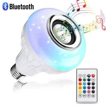 RGB žárovka s Bluetooth reproduktorem a dálkovým ovládáním