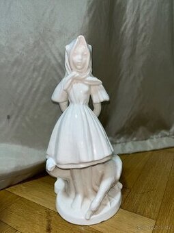 Keramická figurka dívky – vintage, 2. pol. 20. století