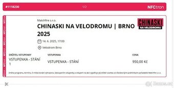 Chinaski Brno 14.6. stání 2x
