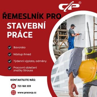 Německo s týdenní výplatou - Řemeslník pro stavební práce